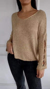 Women's V-neck Hollow Casual Top