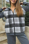 Women's Casual Plush Plaid Two-piece Set