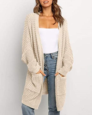 Women's Autumn and Winter Solid Color Loose Cardigan