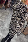 Women's Fashion Zebra Pattern Coat