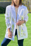 Women's Spring-fall Letter-print Blazer with Lapel