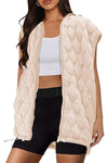 Women's Hooded Sleeveless Casual Cotton Vest Coat