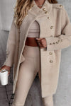 Women's Stand-up Collar Long-sleeved Fur Casual Coat