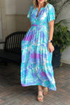 Multicolor Patterned Dress