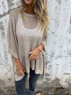 Women's Round Neck Hollow Knitted Sweater