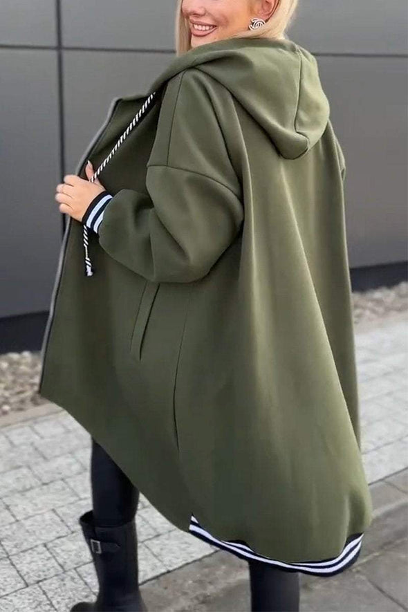 Women's Casual Hooded Zipper Jacket