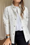 Women's Casual Solid Color Hot Diamond Shirt Jacket