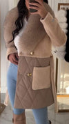 Women's Large Lapel Fur Contrast Coat