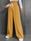 Casual, Comfortable and Loose High-waisted Drawstring Wide-leg Sweatpants