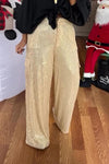 Women's Casual Fashion Sequin Shiny Wide Leg Pants