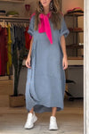 Women's Fashion Casual Solid Color Open Hem Design Long Dress