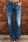 Women's Casual Multicolor Straight Jeans