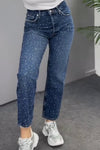 Women's fashionable rhinestone jeans