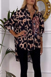 Women's Casual Lapel Leopard Printed Shirt