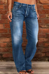 Women's Casual Multicolor Straight Jeans