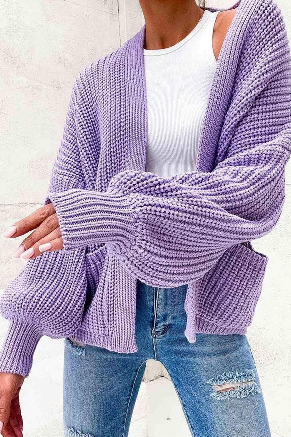 Women's Solid Color Casual Sweater Cardigan