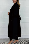 Women's Oversize Wool Look Belted Longline Coat