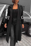 Women's Casual Lapel Long Trench Coat