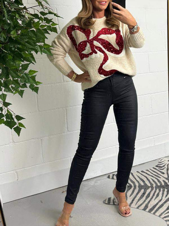 Women's Round Neck Long Sleeve Sweater Fashion Trends