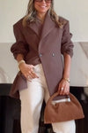 Women's Casual Lapel Waist Suit Coat