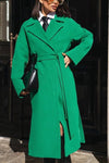 Women's Casual Lapel Long Trench Coat