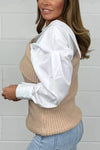 Women's Chunky Knit One Shoulder Shirt Jumper