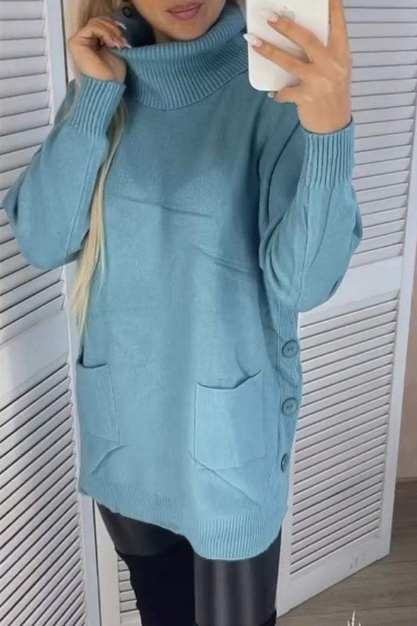 Ladies Casual Solid Color Senior Sweater