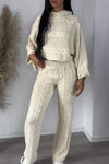 Women's Casual Solid Color Knitted Two-piece Set