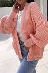 Women's Solid Color Casual Sweater Cardigan