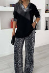 Women's fashion Leopard print two piece sets