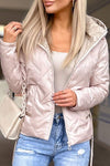 Women's Winter Multi-colored Warm Zipper Hooded Padded Jacket