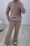 Women's Casual Solid Color Long Sleeve Two-Piece Set