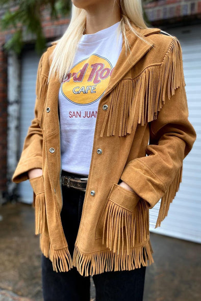 Women's Fringed Jacket Tops