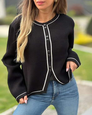 Women's Fashion Contrast Sweater