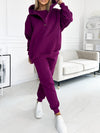 (S-5XL) Plus Size Casual Hooded Sweatshirt Sports Two-piece Suit