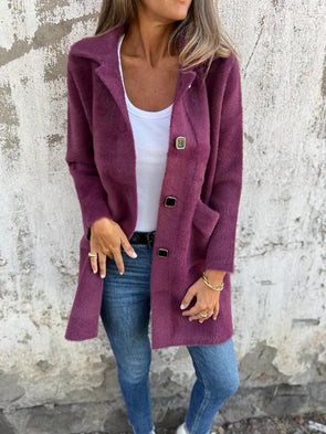 Casual Lapel Single-breasted Thick Coat