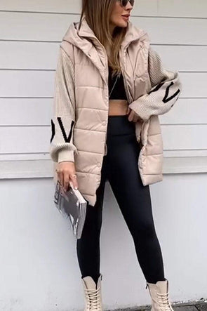 Women's Casual Hooded Zip-up Thick Cotton Coat