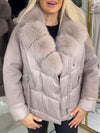 Women's Fur Collar Patchwork Hooded Coat