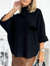 Women's Turtleneck Mid-long-sleeved Knit Sweater Top