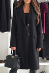 Women's Lapel Woolen Casual Long Coat