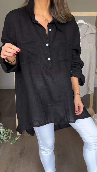 Casual Cotton and Linen Long Top