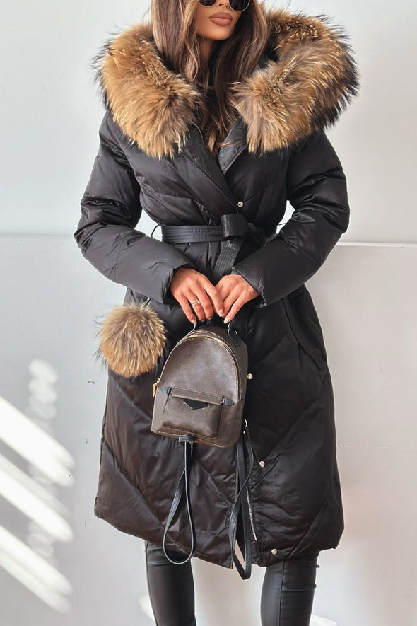 Women's Casual Hooded Long Thick Coat