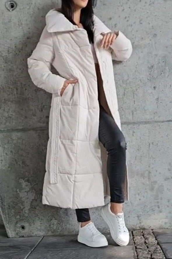 Women's Solid Color Long Coat