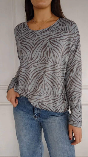 Women's Round Neck Long Sleeve Casual Top