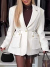 Women's Long Sleeve Waist Blazer