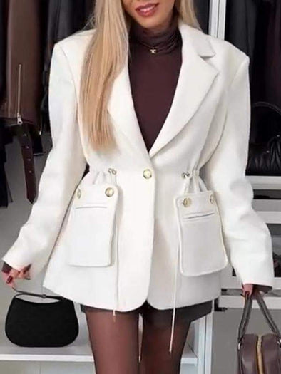 Women's Long Sleeve Waist Blazer