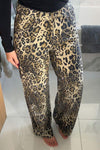 Women's Hot Diamond Shiny Leopard Print Casual Jeans