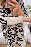 Women's Leopard Print Sweater Knitted Cardigan