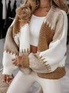 Women's Long Sleeve Striped Knitted Cardigan