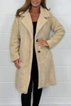 Women's solid color teddy coat